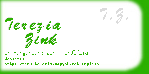 terezia zink business card